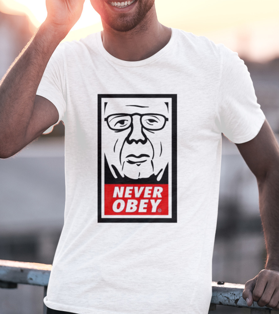 Never Obey Large Graphic Face T-Shirt