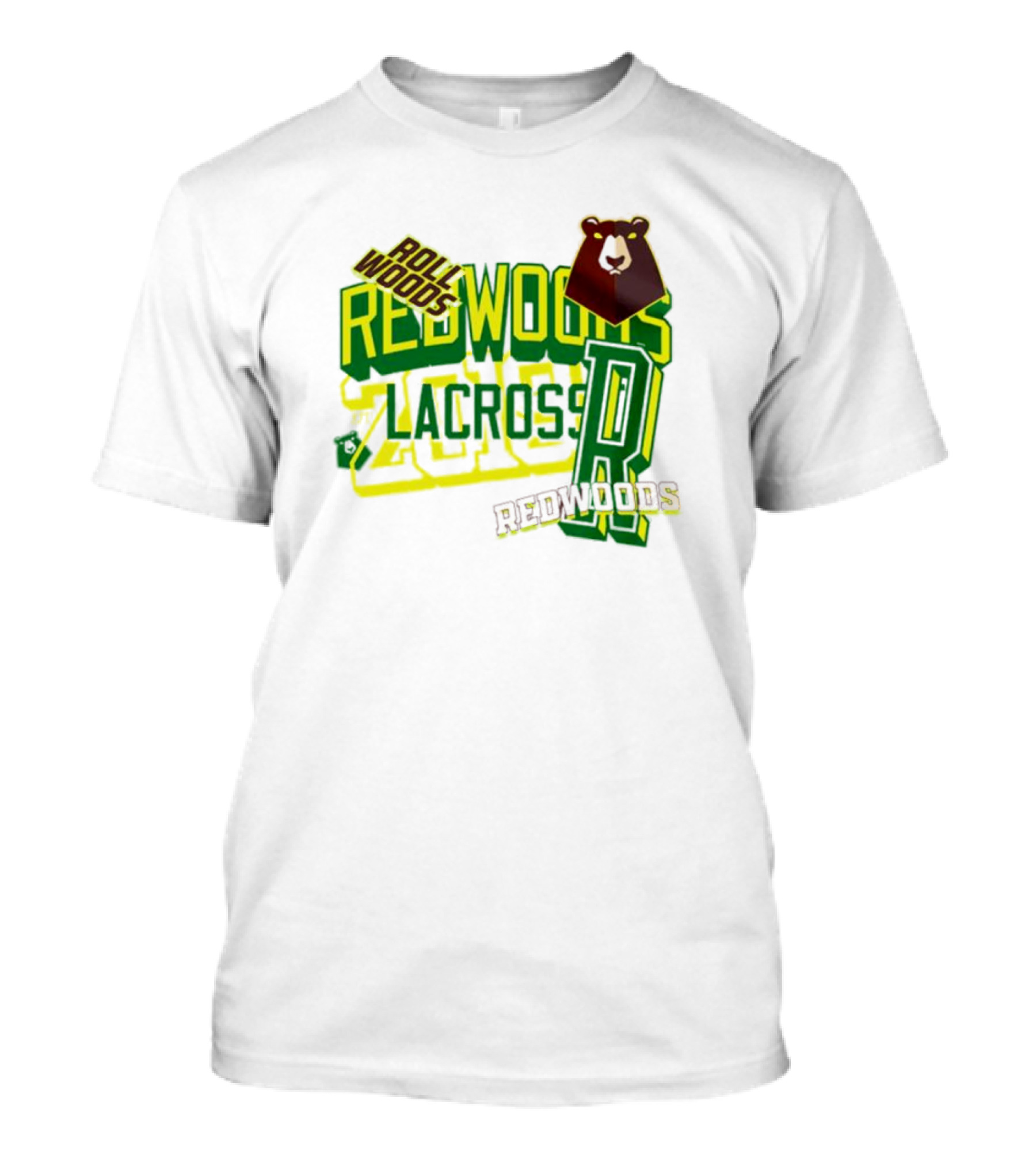 Roll Woods Redwoods Lacrosse Bear T-Shirt
