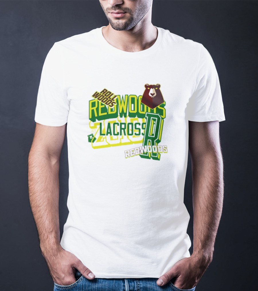 Roll Woods Redwoods Lacrosse Bear T-Shirt