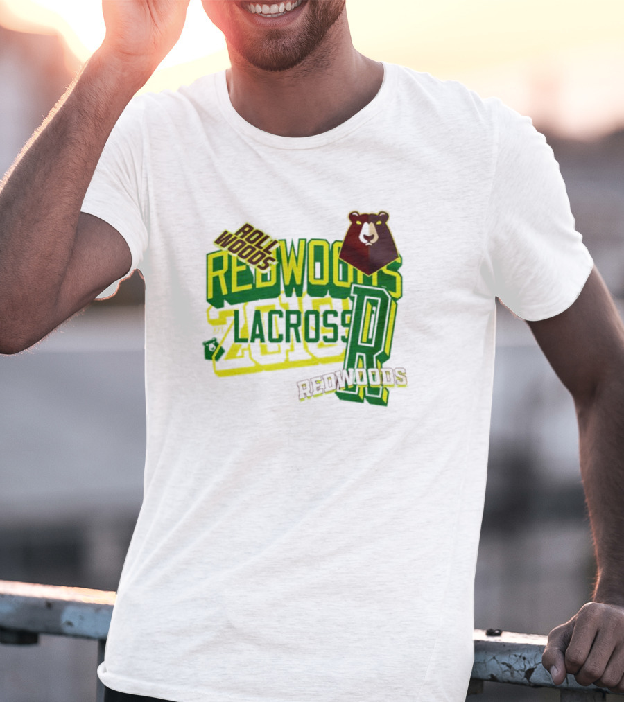 Roll Woods Redwoods Lacrosse Bear T-Shirt