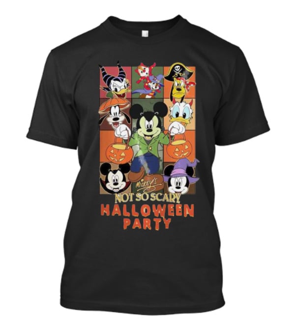 Mickey's Not So Scary Halloween Party Disney Characters T-Shirt