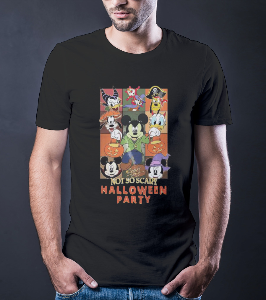 Mickey's Not So Scary Halloween Party Disney Characters T-Shirt