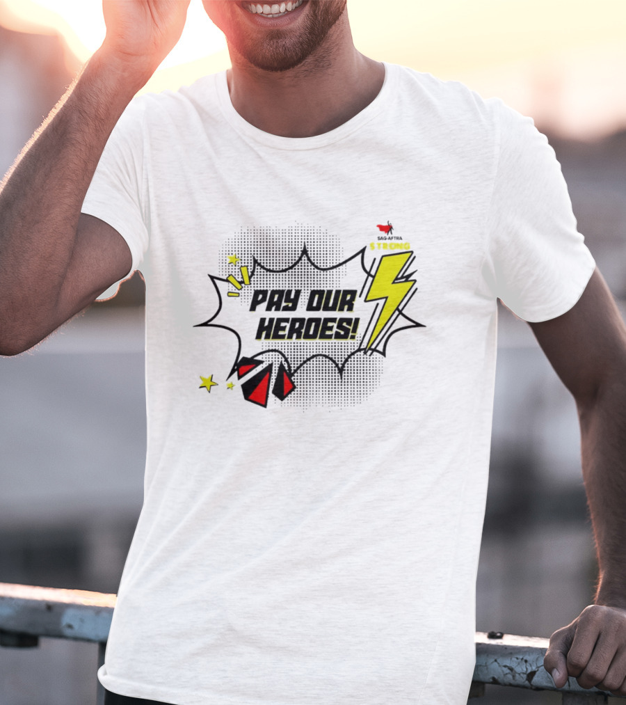 Pay Our Heroes Florida Strong Lightning Bolt Comic T-Shirt