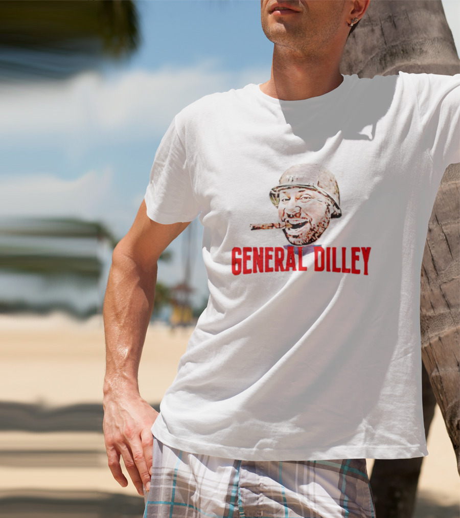General Dilley The Dilley Show Iconic Helmeted Figure With Cigar T-Shirt