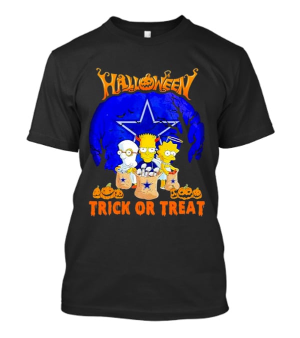 Halloween Dallas Cowboys Simpsons Trick Or Treat T-Shirt