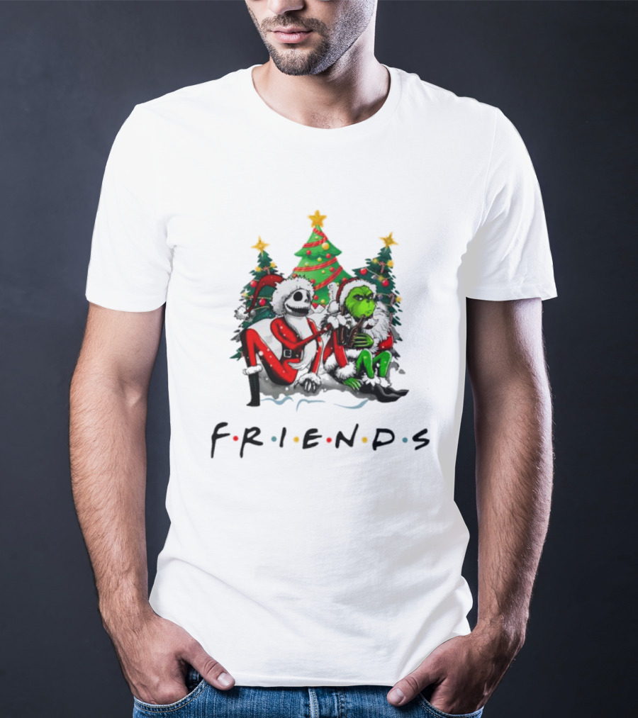 Grinch Santa Nightmare Christmas Friends T-Shirt