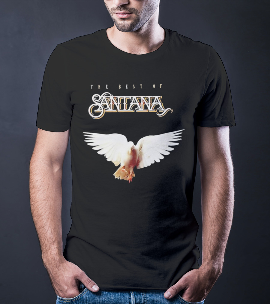 Santana Best Of Album Cover With White Dove T-Shirt