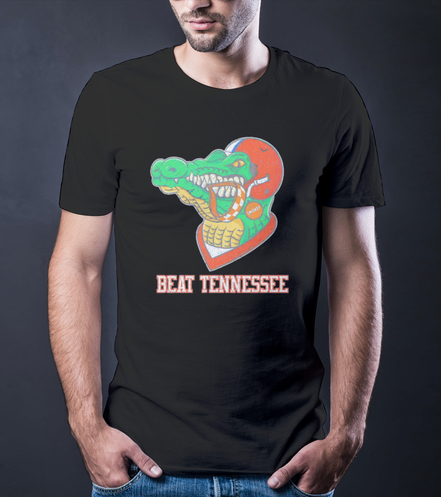 Beat Tennessee Florida Gators Football Smokey Helmet T-Shirt