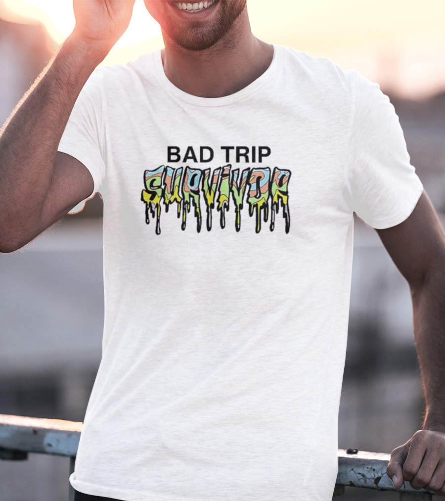 Four Twenty Bad Trip Survivor Dripping Text T-Shirt