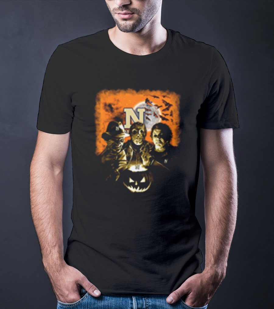 Navy Midshipmen Halloween Freddy Krueger Jason Voorhees Michael Myers Horror Movies T-Shirt