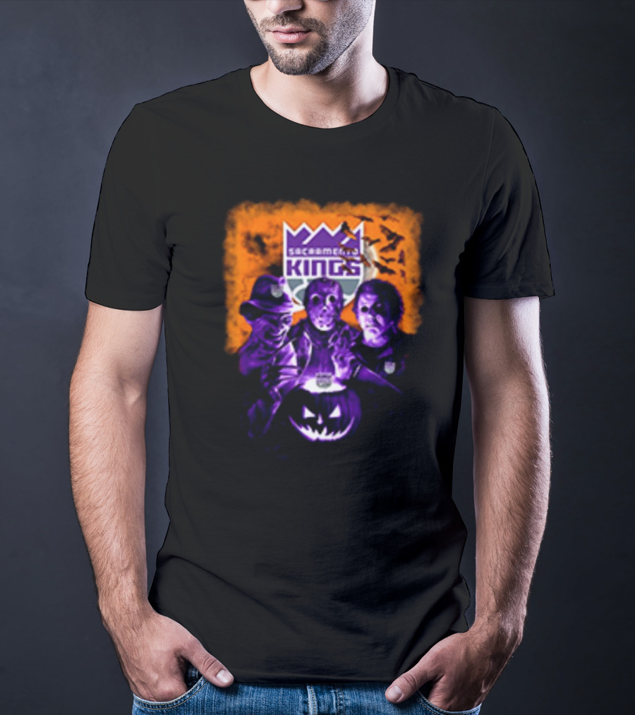 Freddy Krueger Jason Voorhees Michael Myers Sacramento Kings Halloween Horror Movies T-Shirt