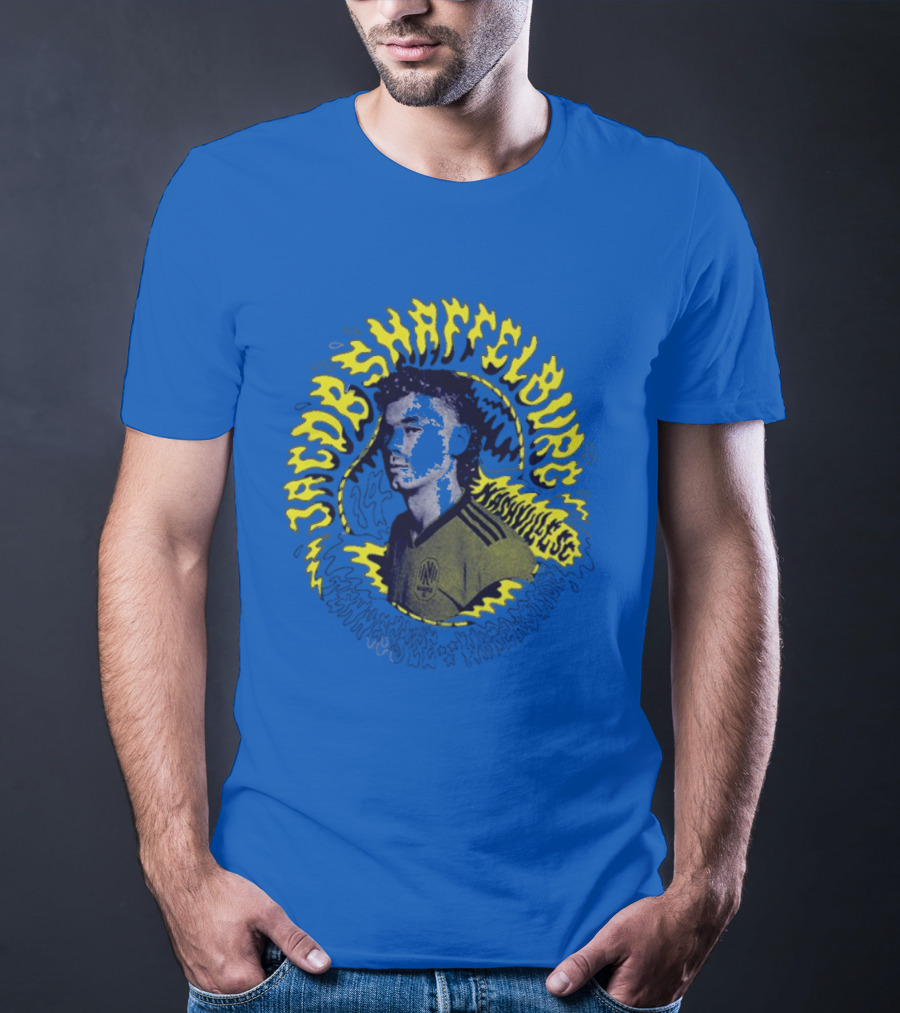 Nashvillesc Jacob Shaffelburg Yellow Lightning Silhouette Tennessee T-Shirt