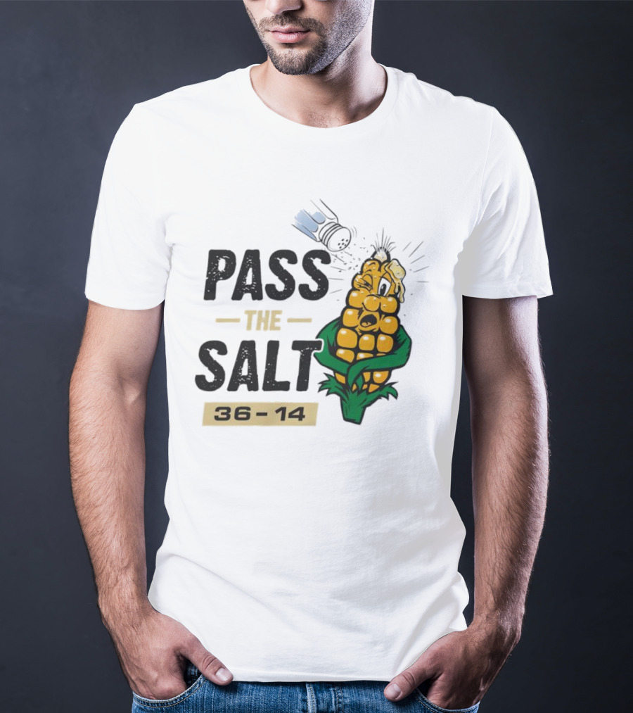 Pass The Salt 36-14 Anti-Nebraska Colorado Corn Husk Visual T-Shirt
