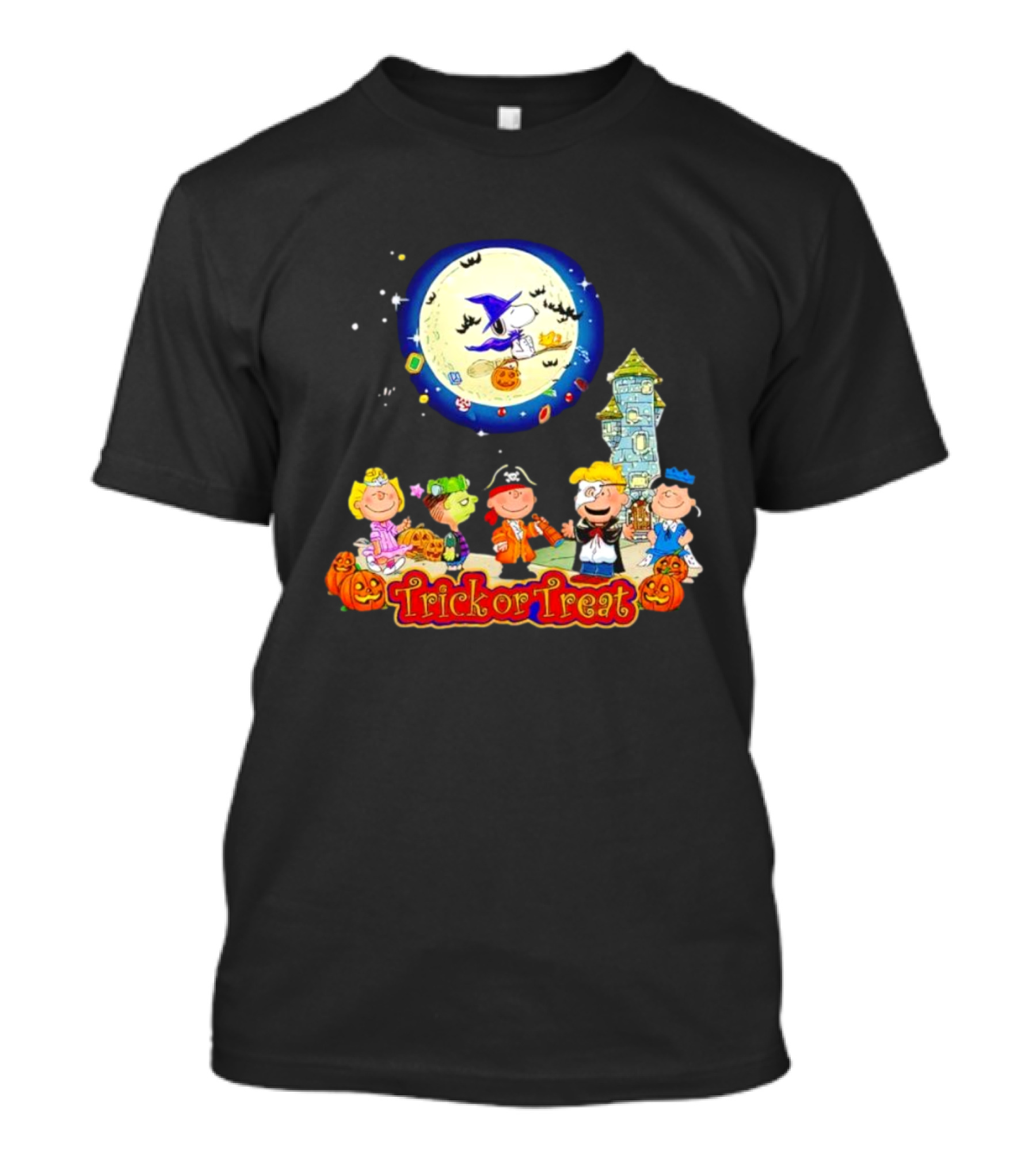 Peanuts Trick Or Treat Halloween Snoopy And Friends Moon Costumes T-Shirt