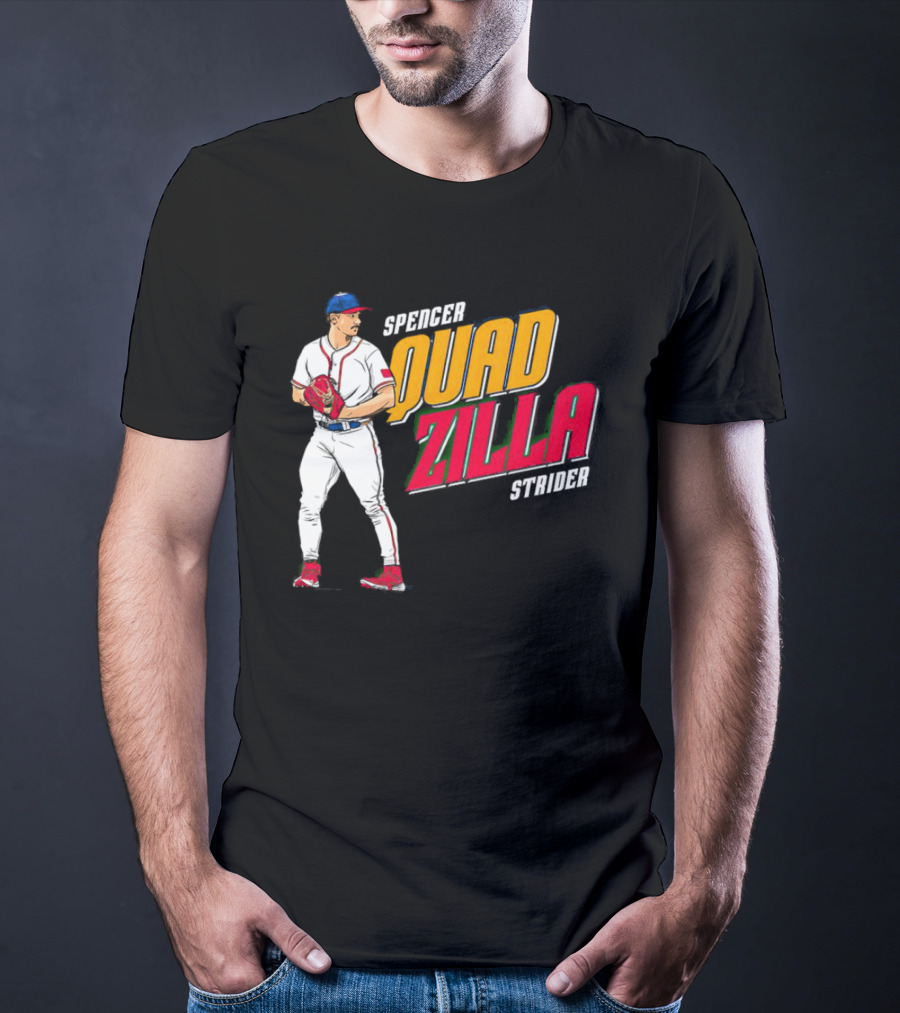 Spencer Strider Quadzilla Baseball Pitcher Image T-Shirt