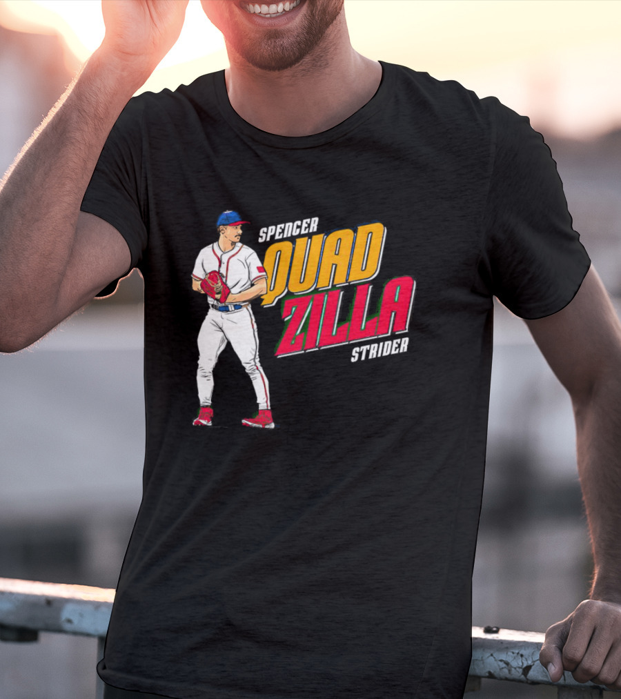Spencer Strider Quadzilla Baseball Pitcher Image T-Shirt