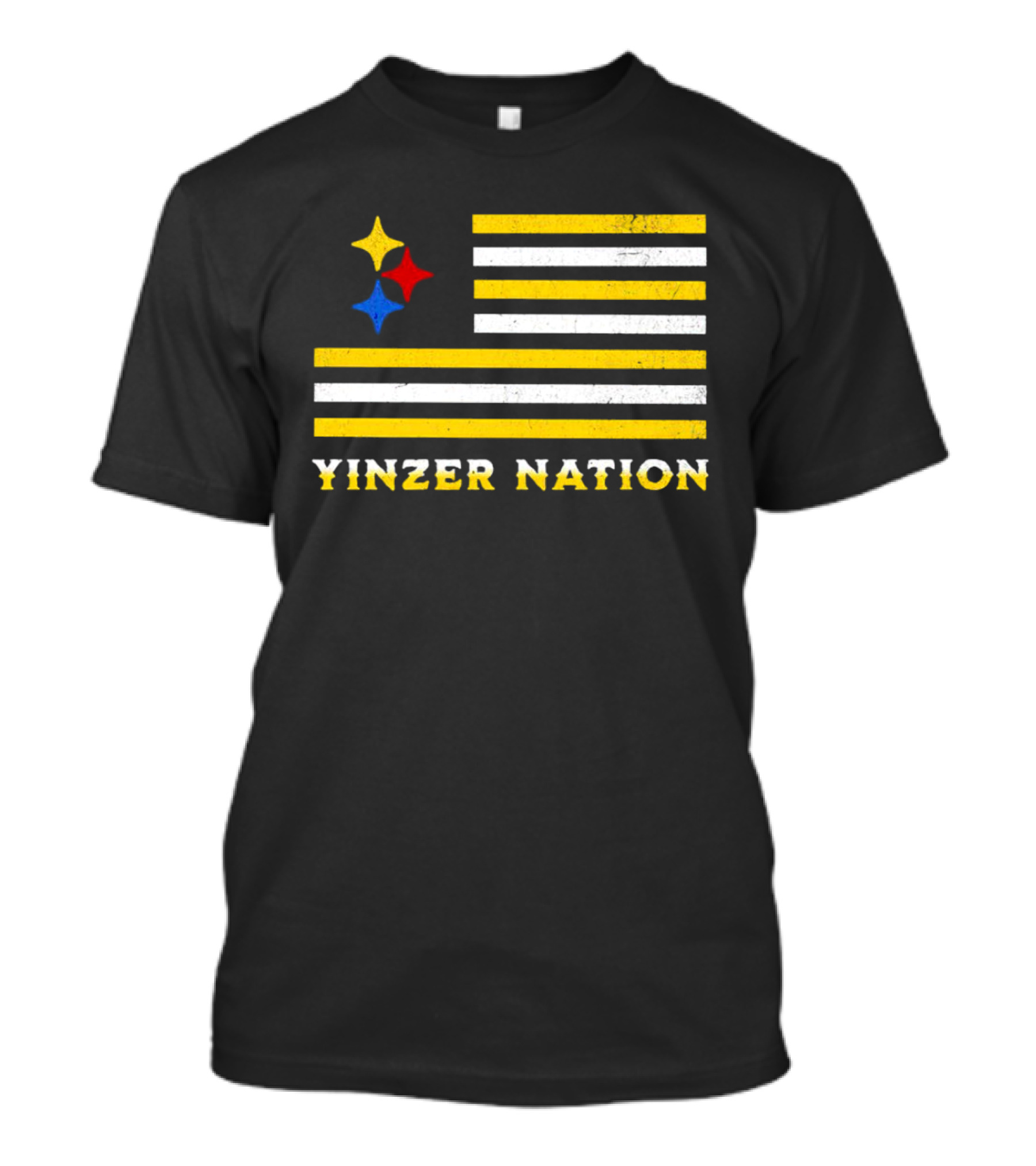 Yinzer Nation Steelers Flag T-Shirt