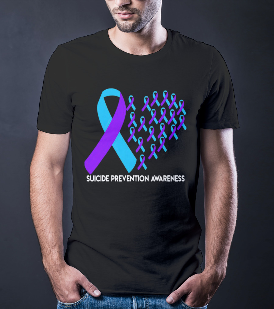 Suicide Prevention Awareness Ribbon Heart T-Shirt