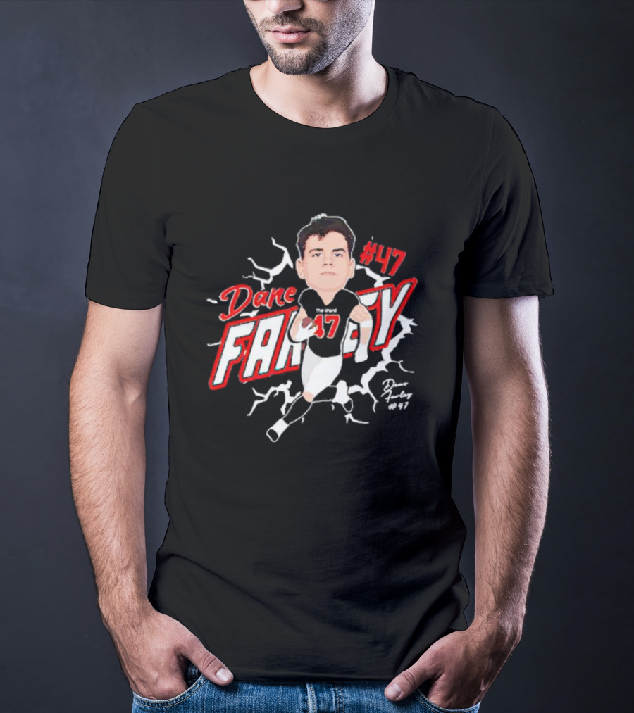 Dane Farley #47 The Undefeated Caricature Signature T-Shirt