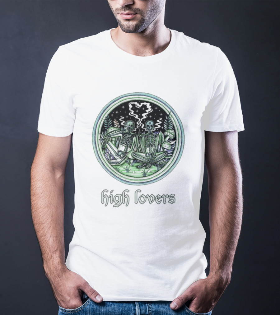 High Lovers Skeleton Forest Night Sky T-Shirt