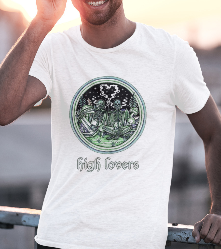 High Lovers Skeleton Forest Night Sky T-Shirt