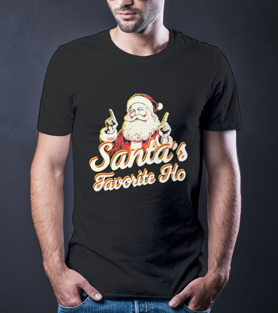 Santa’s Favorite Ho Santa Claus Retro T-Shirt