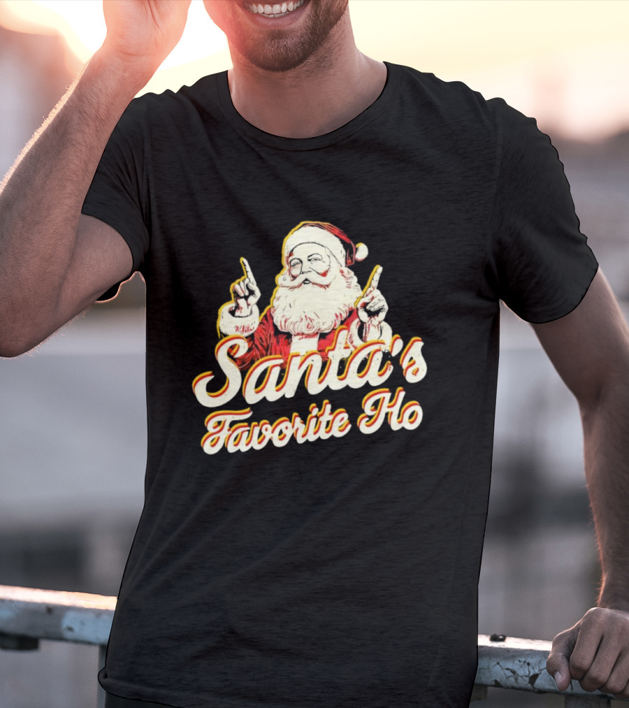 Santa’s Favorite Ho Santa Claus Retro T-Shirt