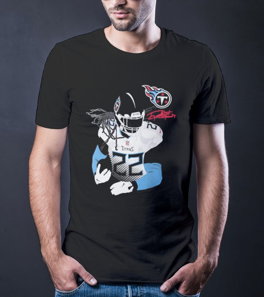 Tennessee Titans Derrick Henry 22 Signature NFL Football Player T-Shirt