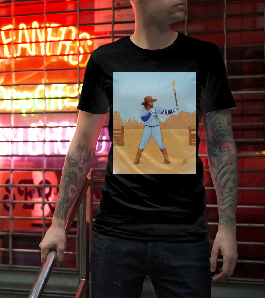 Blue Jays Vladimir Guerrero Jr. Cowboy Desert Baseball Scene T-Shirt
