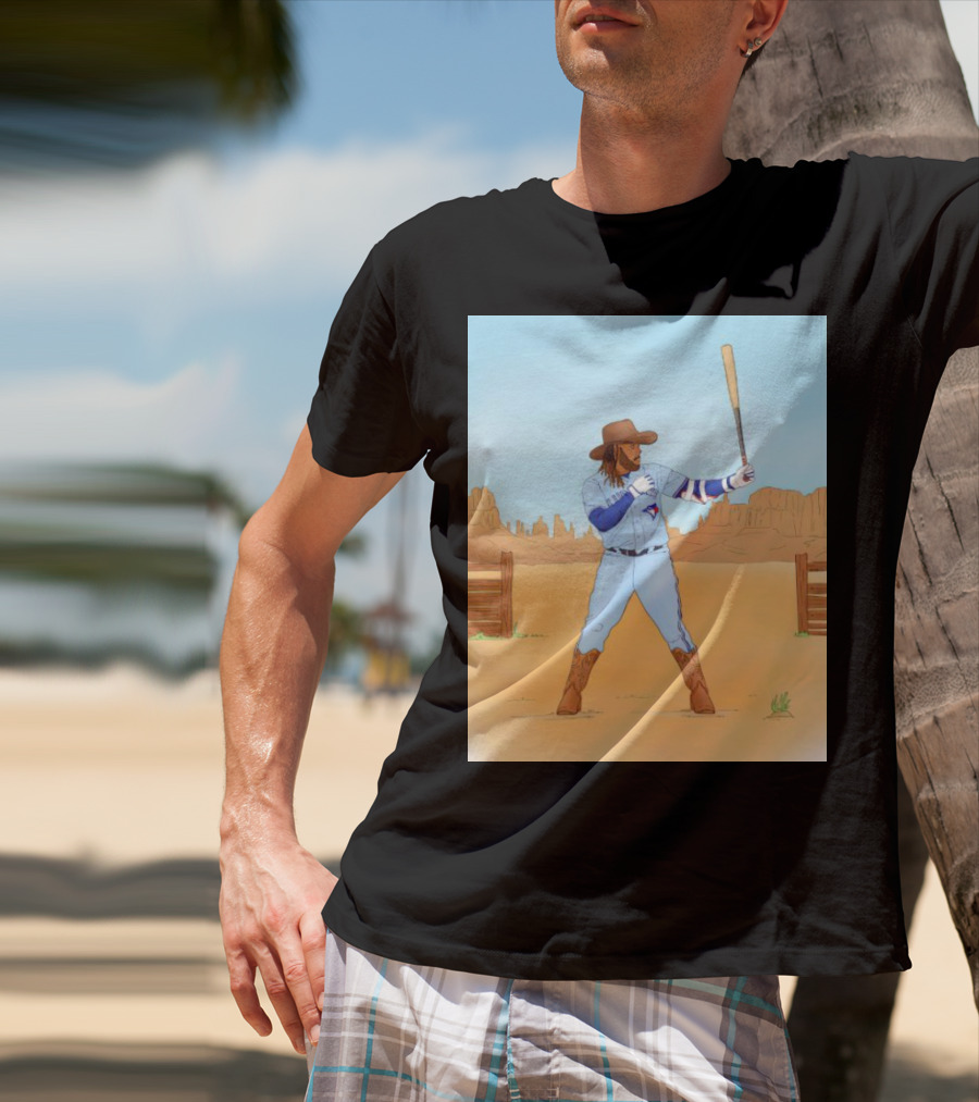 Blue Jays Vladimir Guerrero Jr. Cowboy Desert Baseball Scene T-Shirt