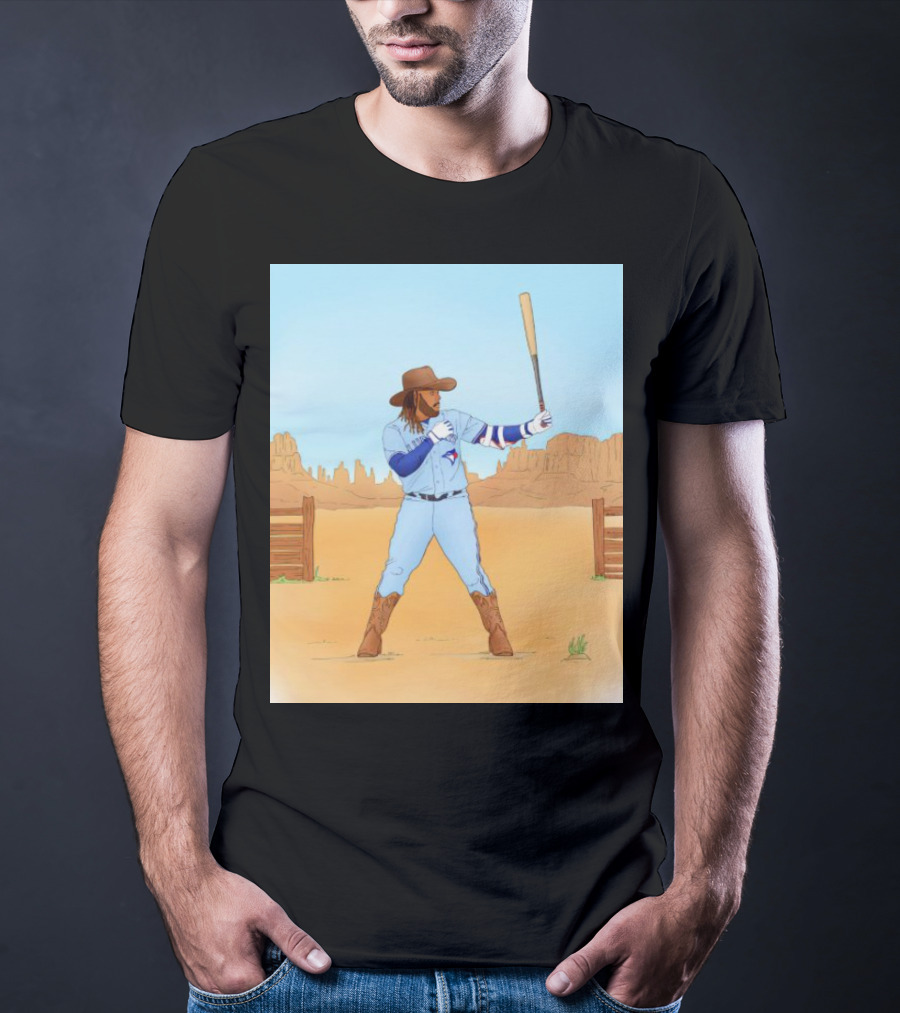 Blue Jays Vladimir Guerrero Jr. Cowboy Desert Baseball Scene T-Shirt