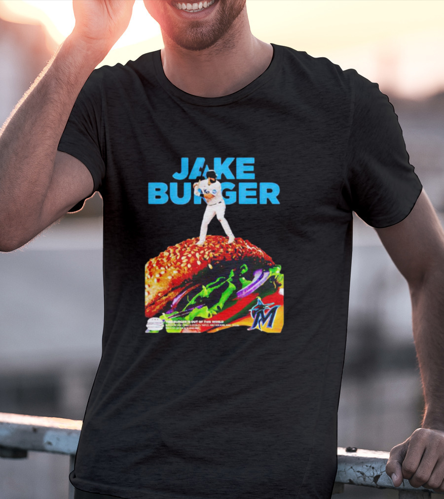 Jake Burger Miami Marlins Out Of This World T-Shirt