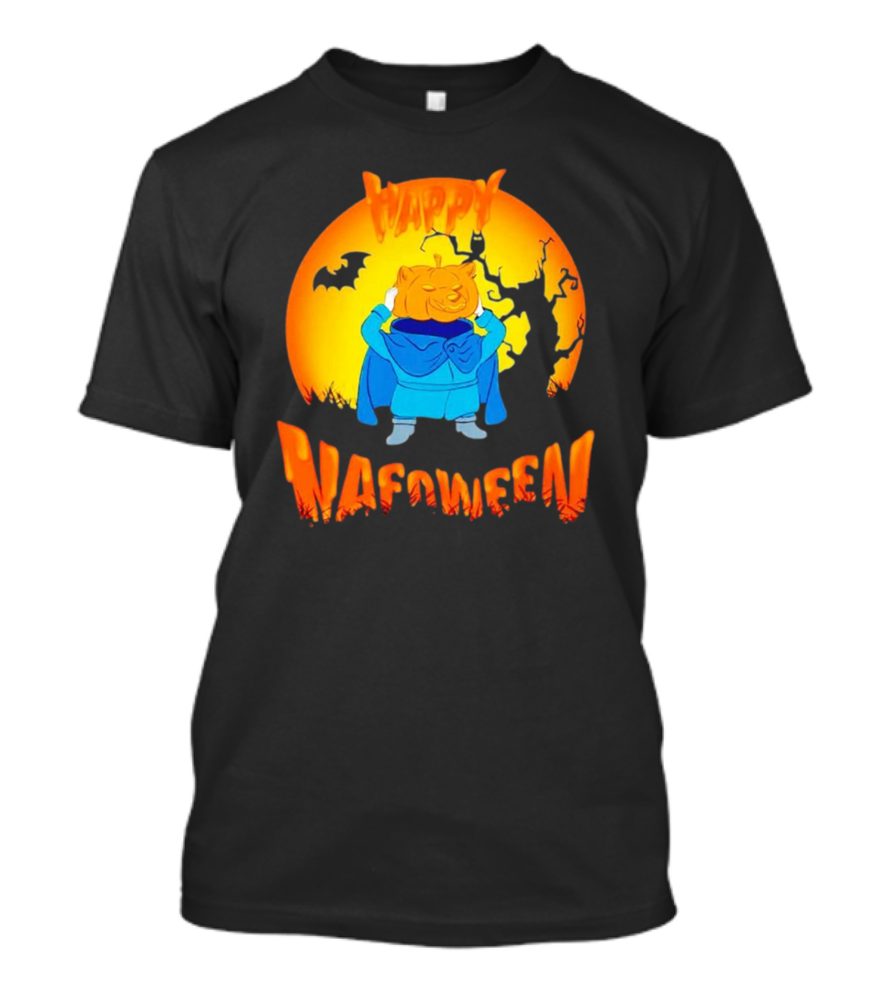 Happy NAFOween Pumpkin Rider With Spooky Moon And Bat T-Shirt