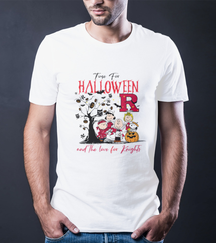 Time For Halloween Peanuts Characters And The Love For Knights T-Shirt