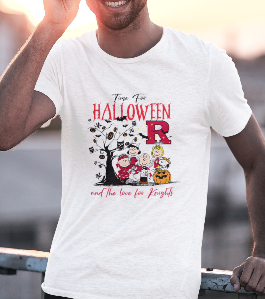 Time For Halloween Peanuts Characters And The Love For Knights T-Shirt