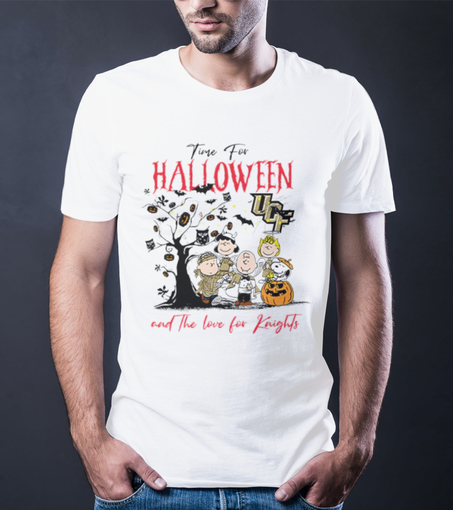 Time For Halloween Peanuts Characters With UCF Knights Spirit T-Shirt