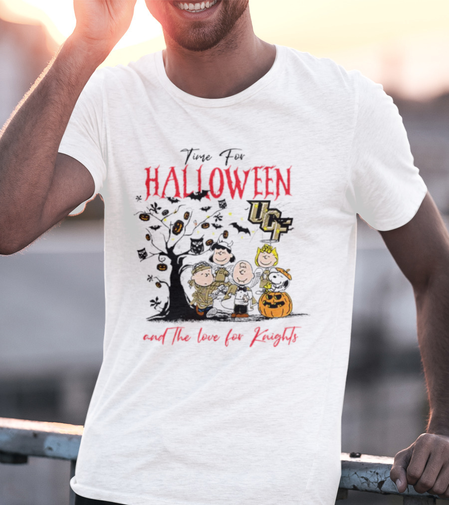 Time For Halloween Peanuts Characters With UCF Knights Spirit T-Shirt