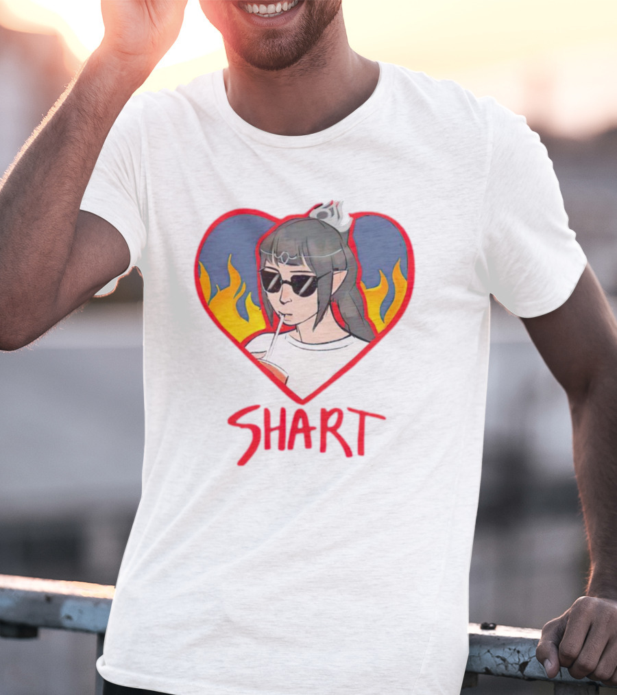 Shart Heart Sunglasses Flame Princess T-Shirt