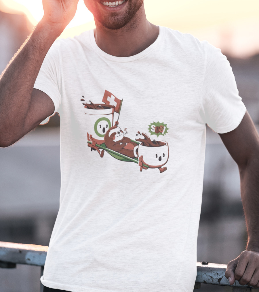 Sloth Coffee SOS Rescue With First Aid Cup Team T-Shirt