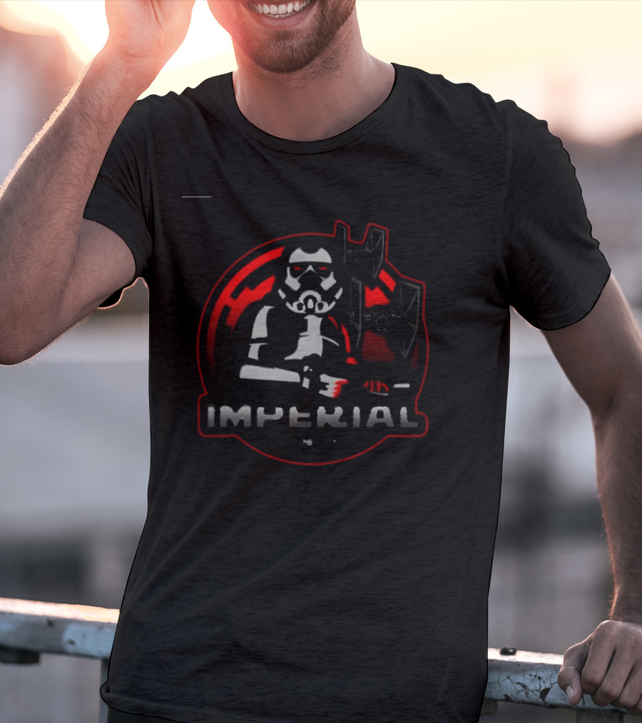 Imperial Gaming Stormtrooper Emblem With Tie Fighter T-Shirt