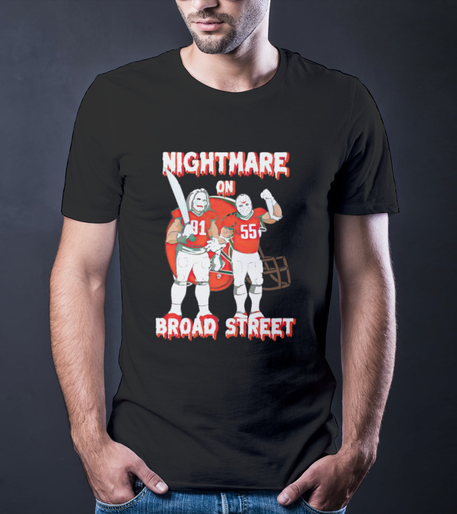 Nightmare On Broad Street Cleveland Browns Halloween Football Players T-Shirt