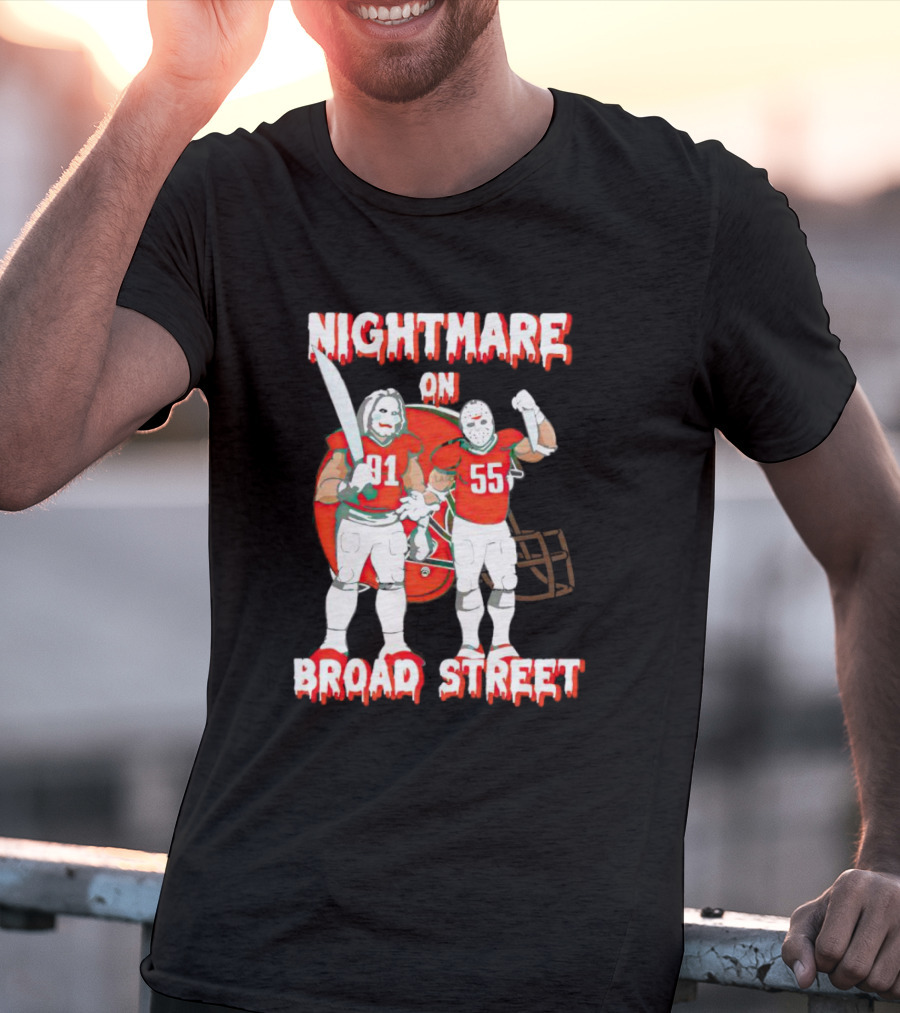 Nightmare On Broad Street Cleveland Browns Halloween Football Players T-Shirt