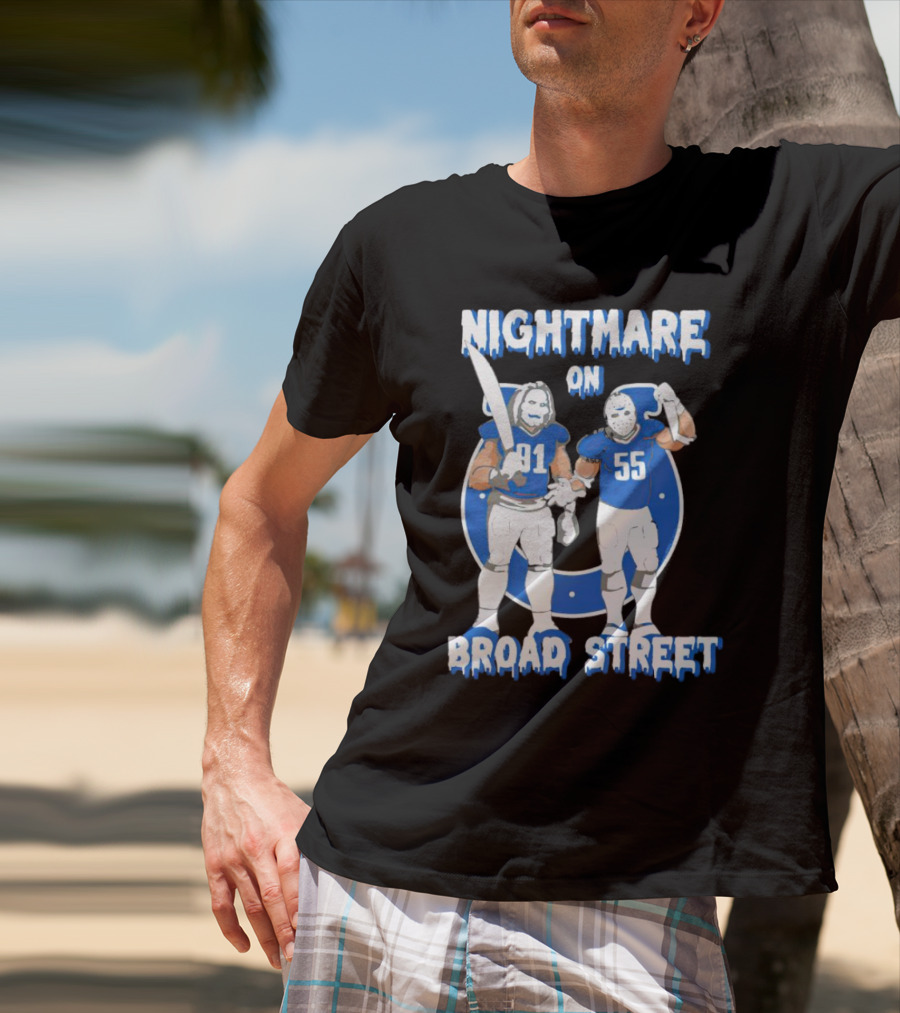 Nightmare On Broad Street Indianapolis Colts 91 55 Jason Voorhees Halloween T-Shirt