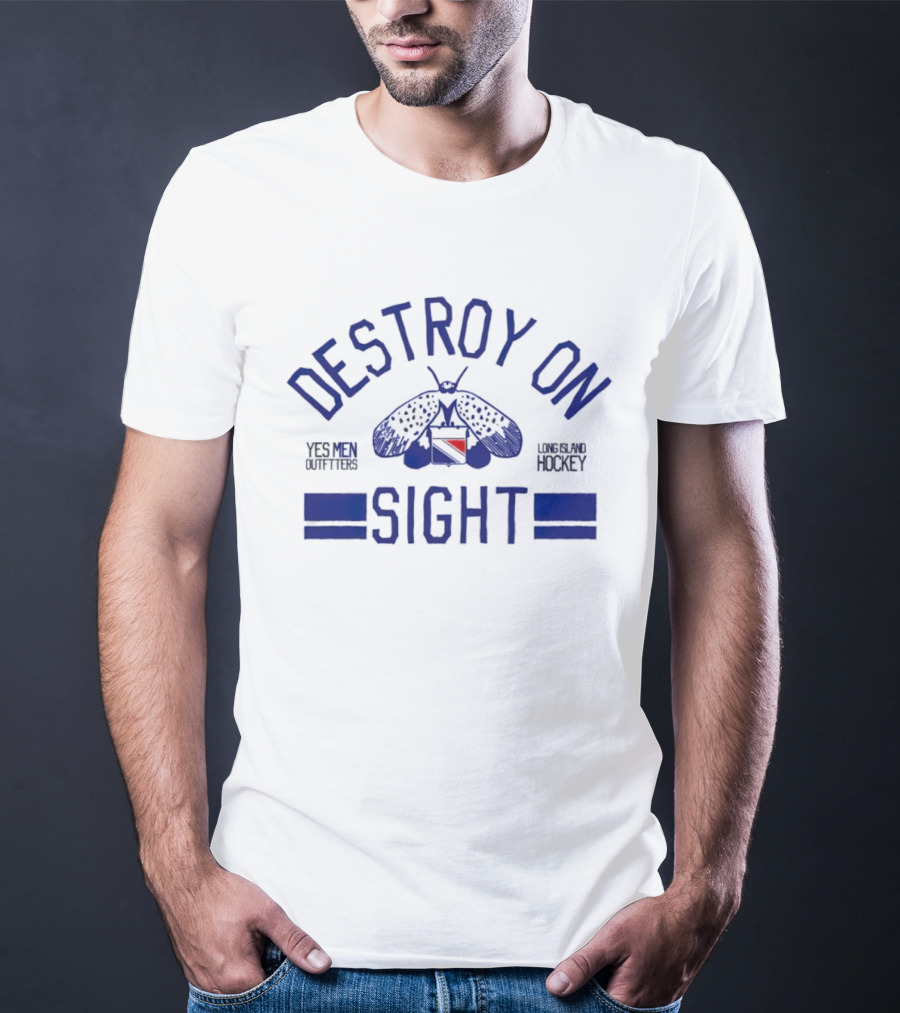 Destroy On Sight Yes Men Outfitters Long Island Hockey T-Shirt