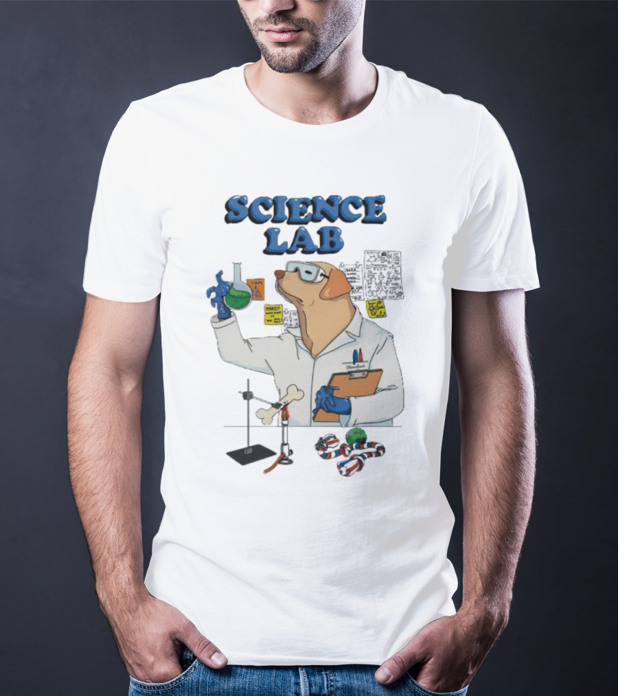 Science Lab Dog Chemistry Experiments T-Shirt