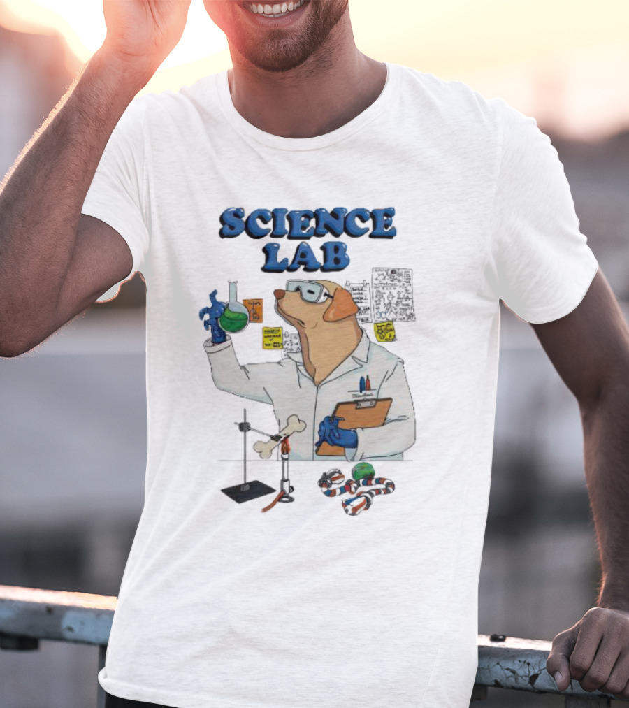 Science Lab Dog Chemistry Experiments T-Shirt