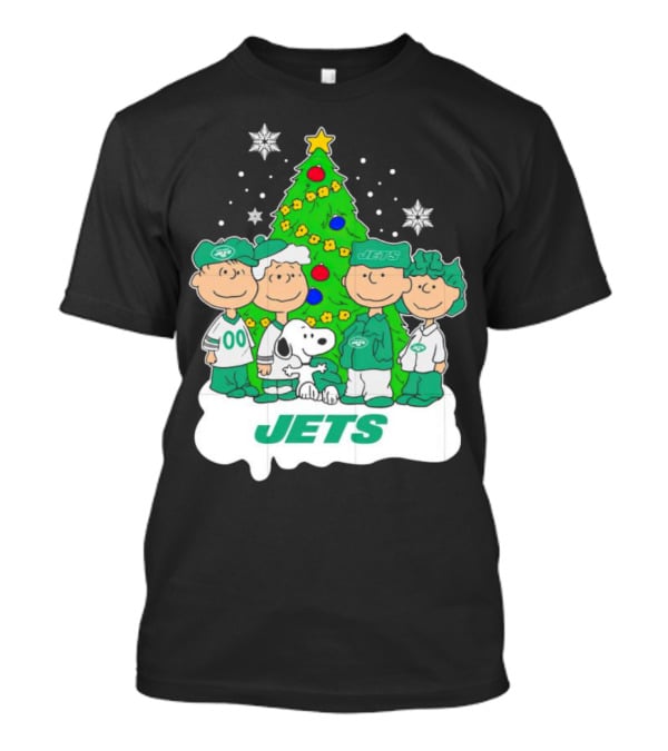 Peanuts Characters Jets Christmas Tree Holiday T-Shirt