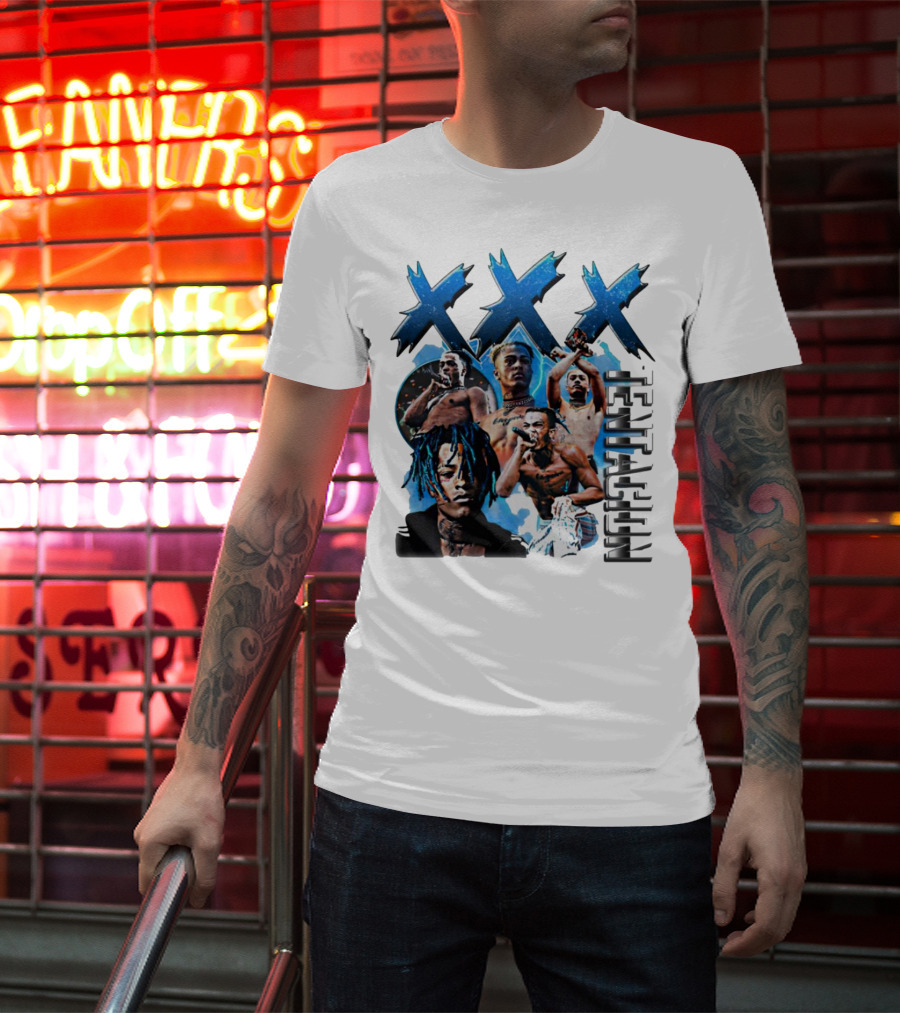 XXX Tentacion Collage Blue Aesthetic T-Shirt