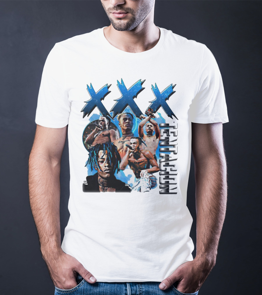 XXX Tentacion Collage Blue Aesthetic T-Shirt
