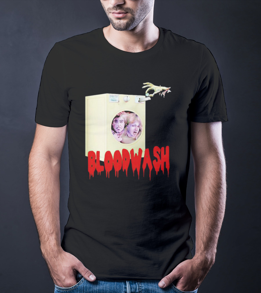 Bloodwash Haunted Laundromat Horror Washer Creature T-Shirt